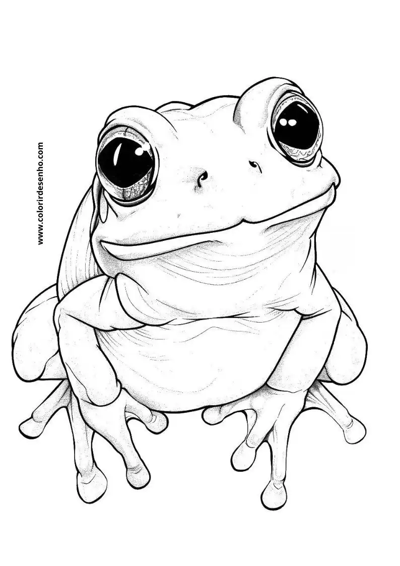 Frog Coloring Page Outline 9