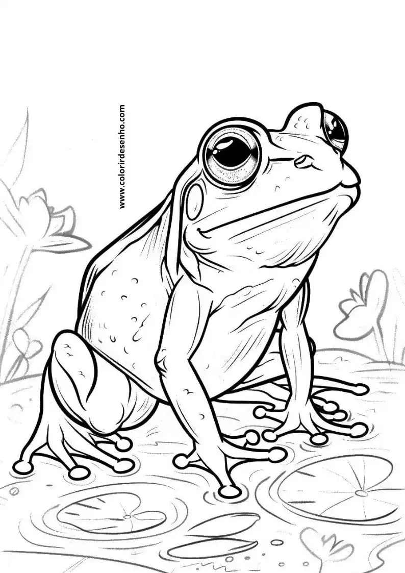 Frog Coloring Pages 4