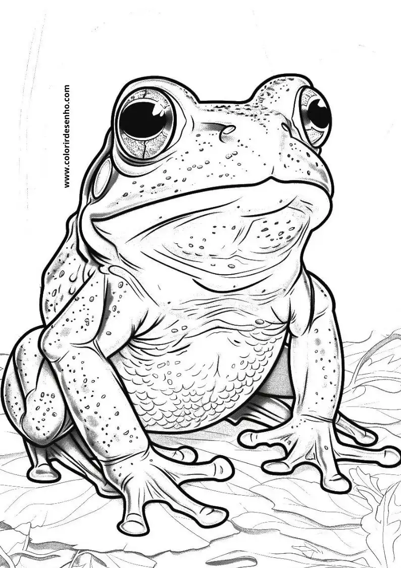 Frog Coloring Pages For Kids And Adults 1