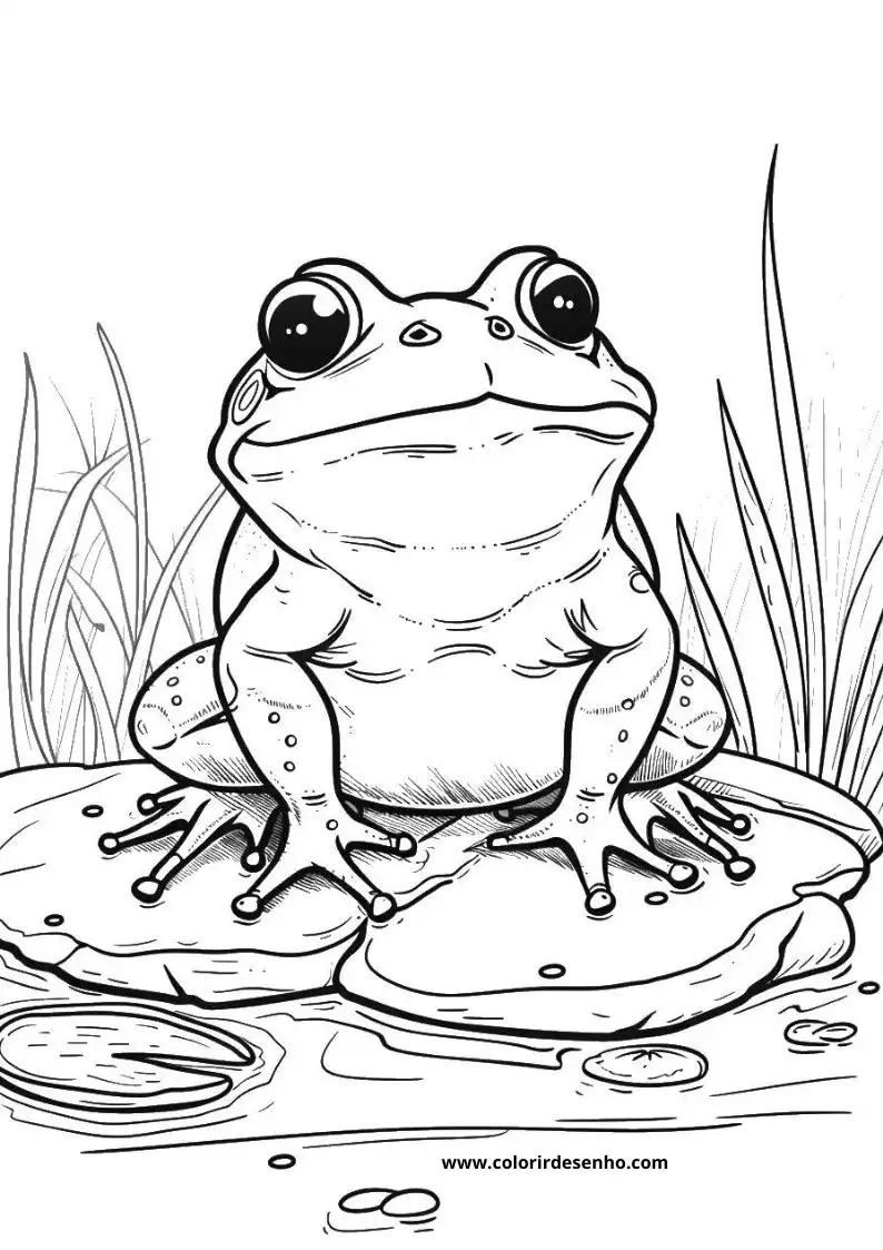 Frog Coloring Pages For Kids And Adults 3