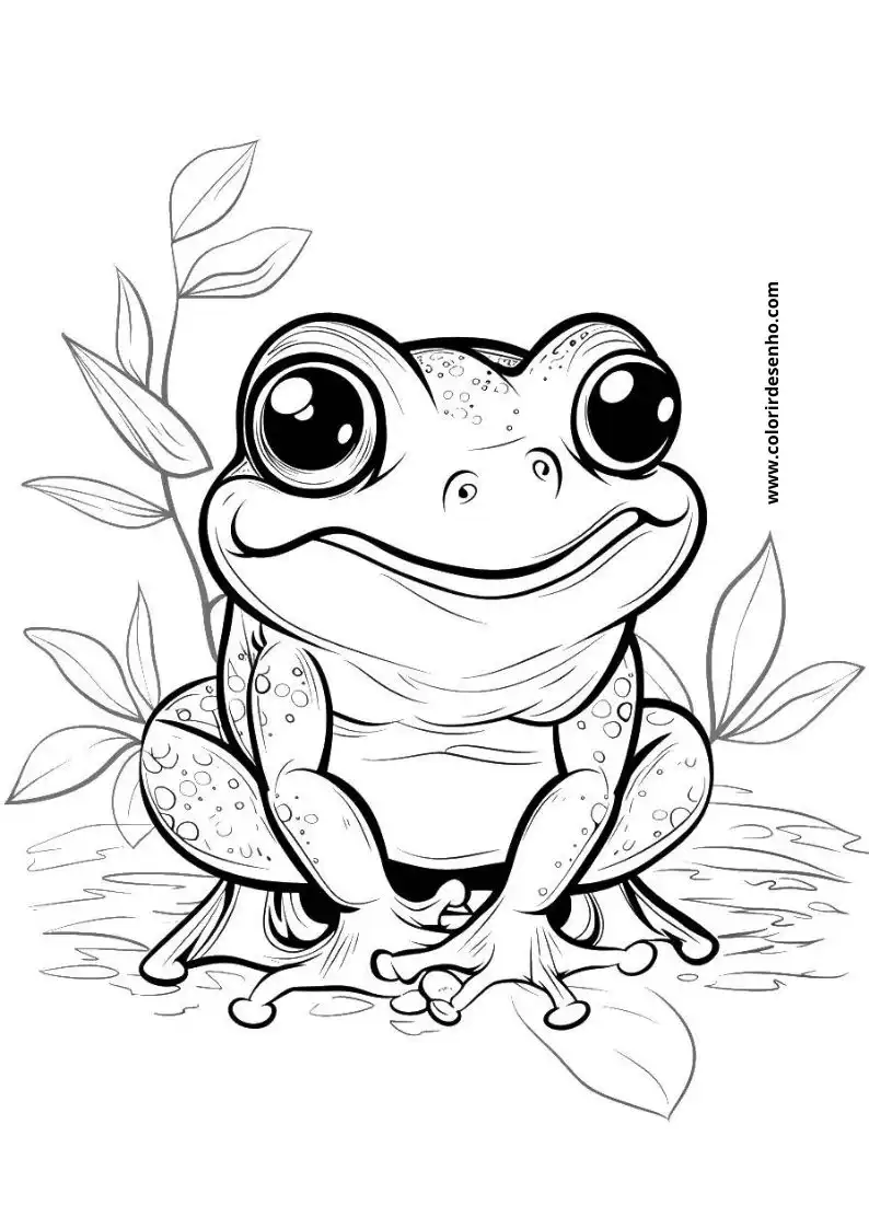 Frog Coloring Sheet 6