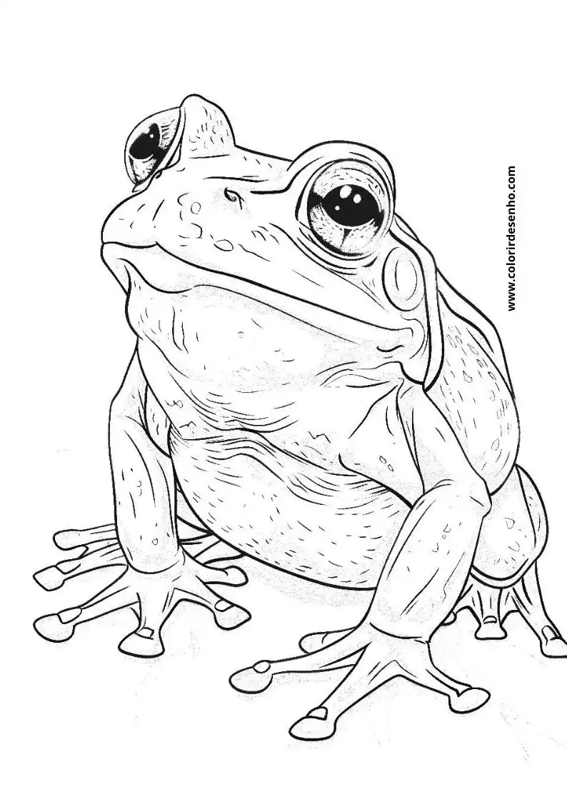 Frog Drawing For Kids To Color 5