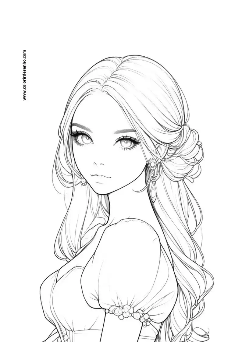 Girl Coloring Sheet 10