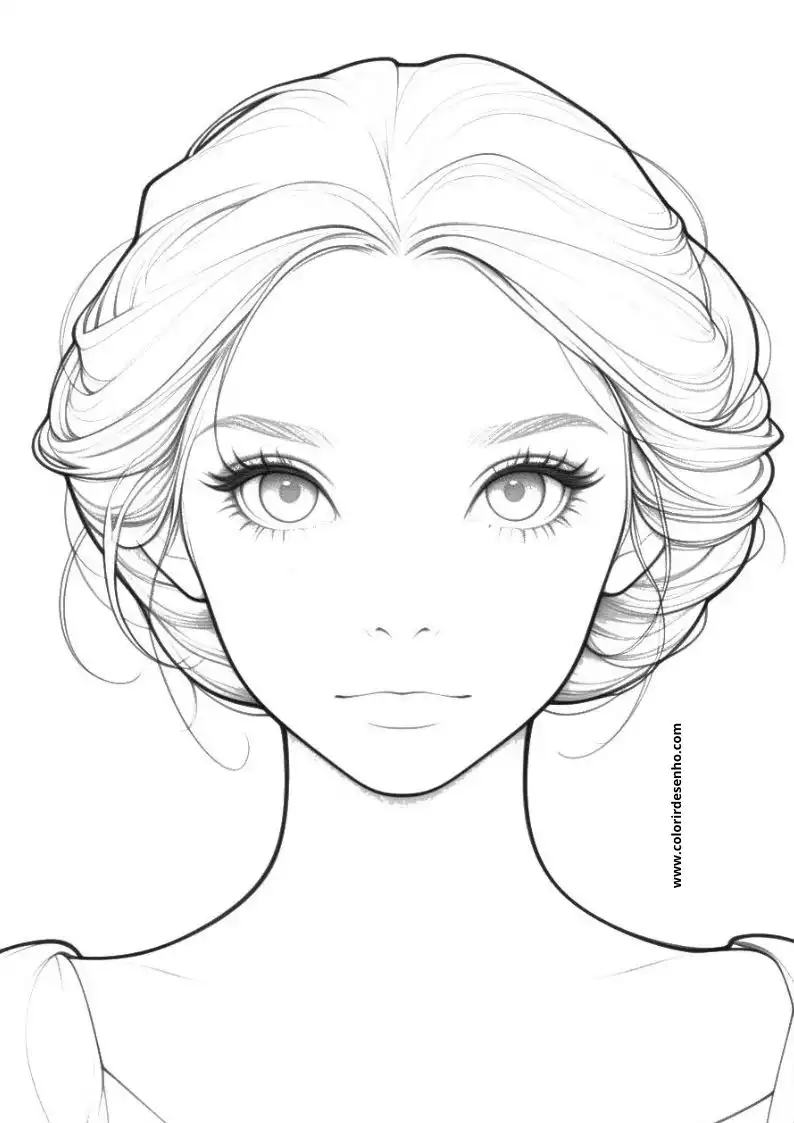 Girl Drawing For Kids To Color 6