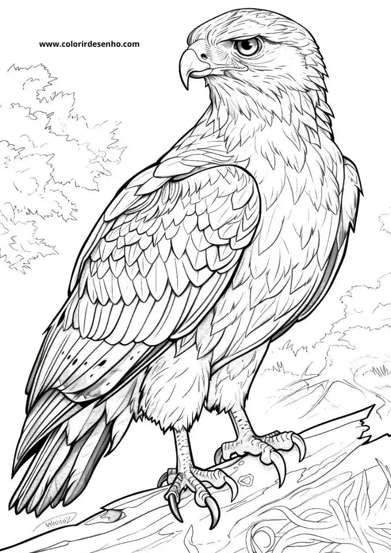 Hawk Coloring Pages 12