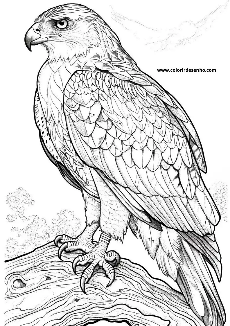 Hawk Coloring Pages 3