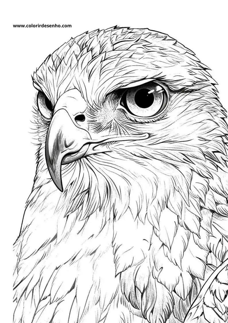 Hawk Coloring Pages 4