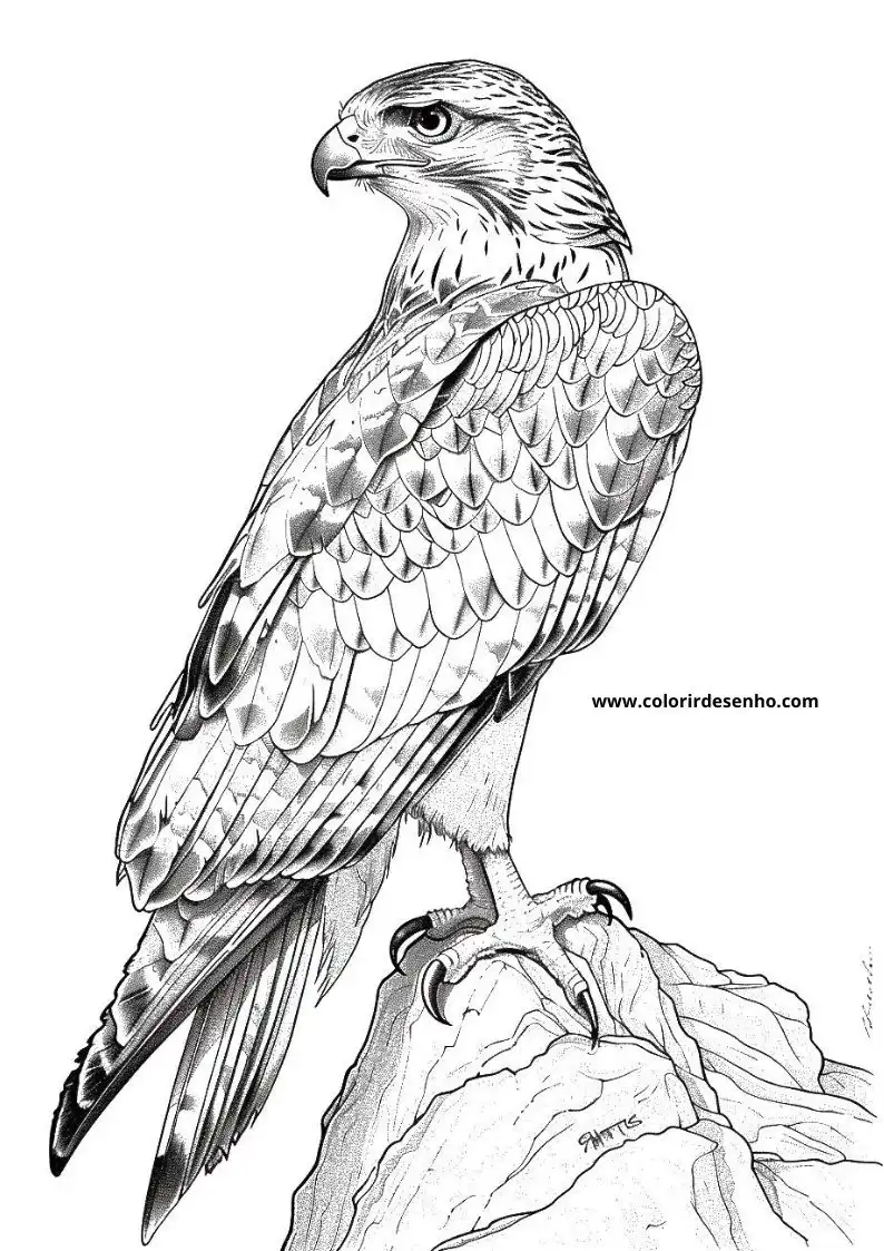 Hawk Coloring Pages For All Ages 1