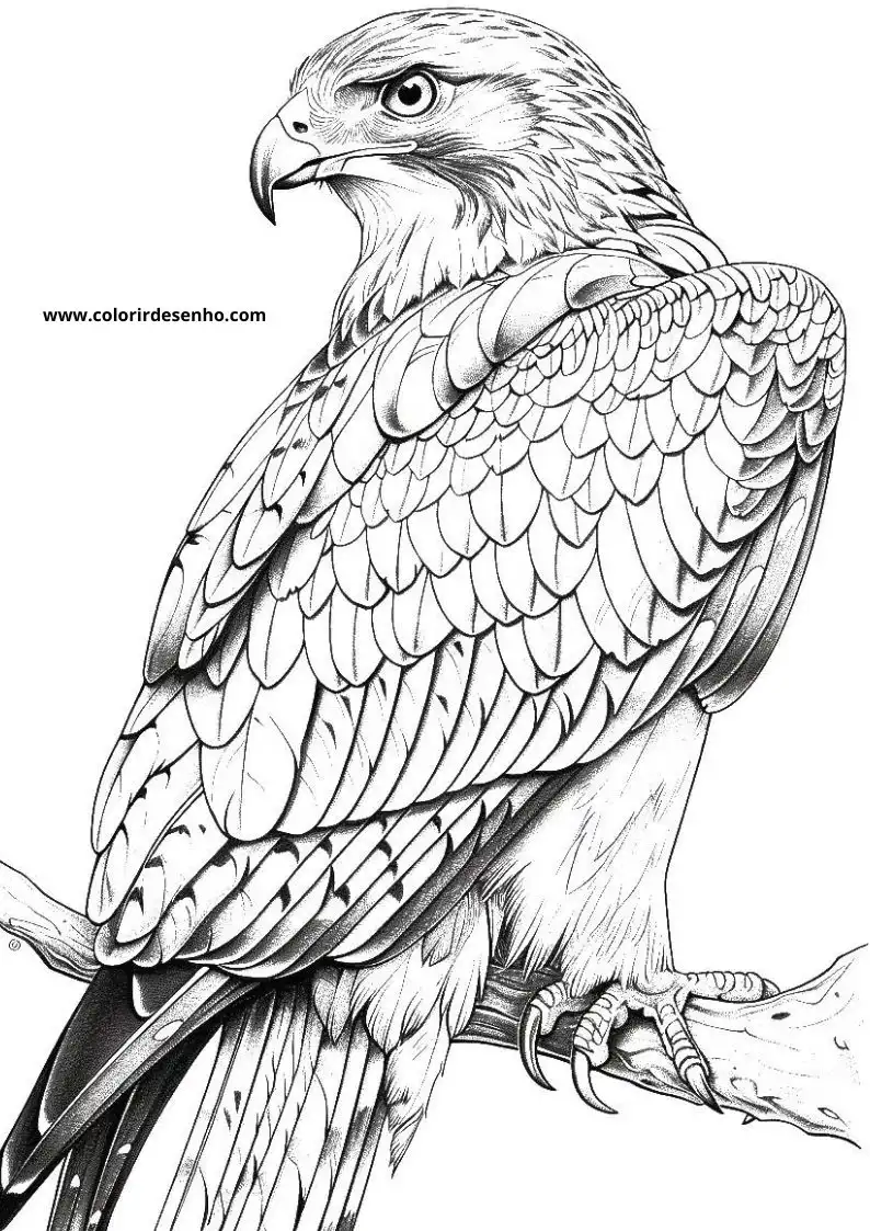 Hawk Coloring Pages For All Ages 4