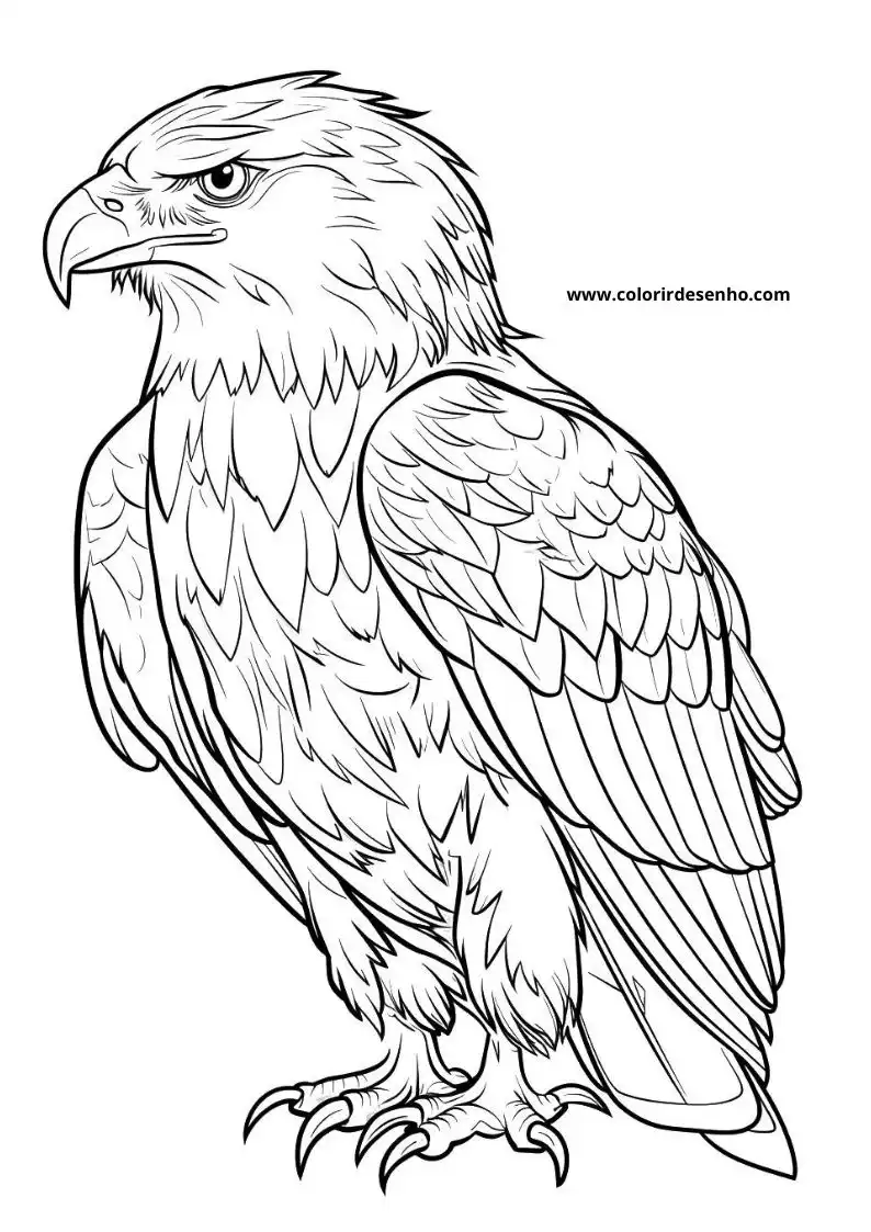 Hawk Coloring Pages For Kids And Adults 7