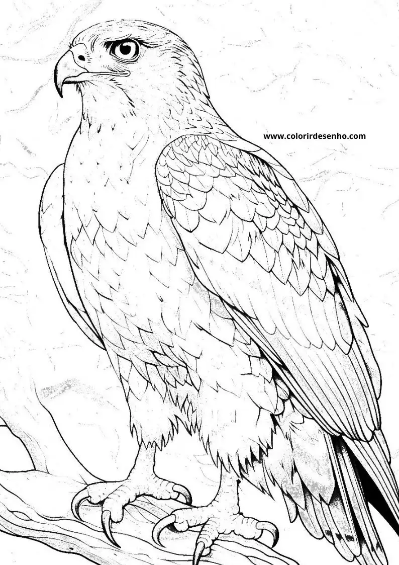 Hawk Coloring Sheet 4