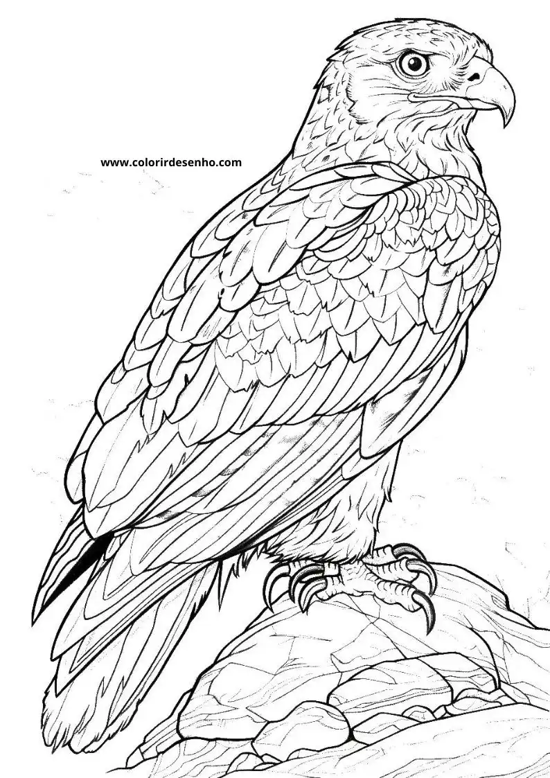 Hawk Coloring Sheet 6