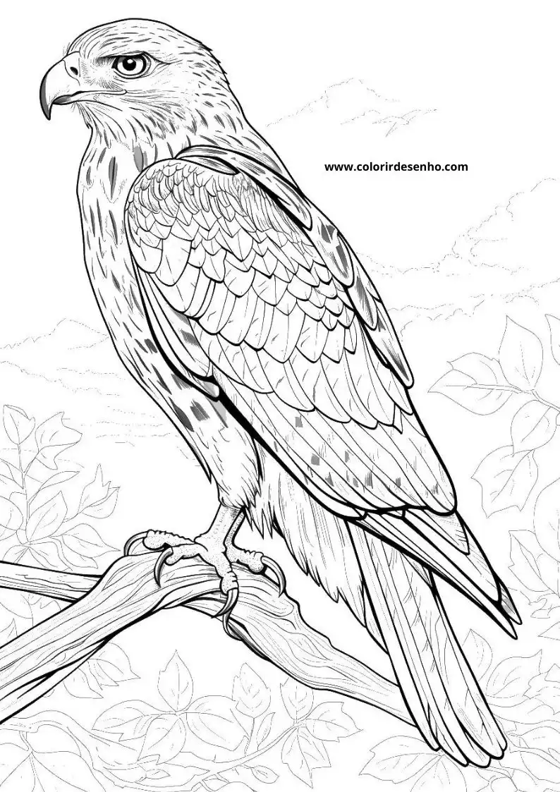 Hawk Picture Coloring Pages 1
