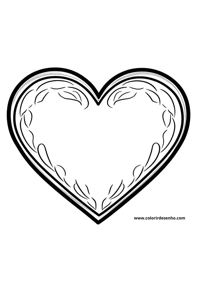 Heart Coloring Pages For Kids And Adults 2