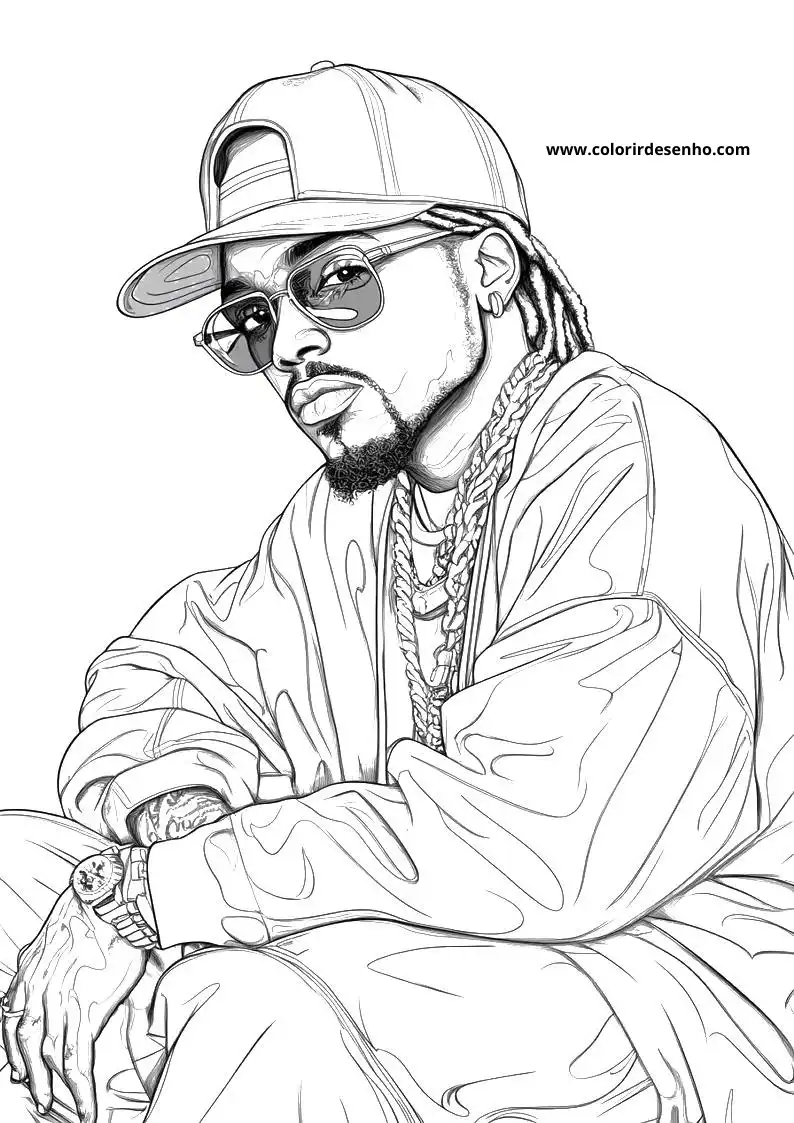 Hip Hop Coloring Sheet 8
