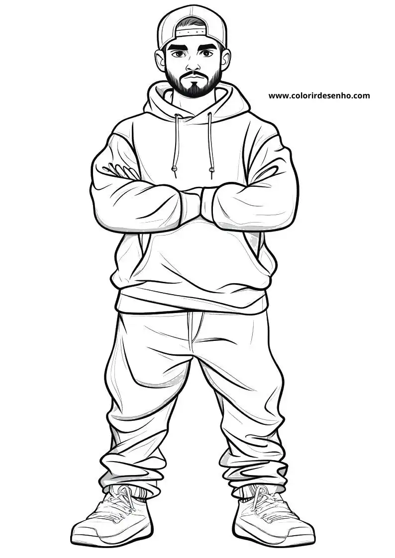 Hip Hop Drawing For Kids To Color 2