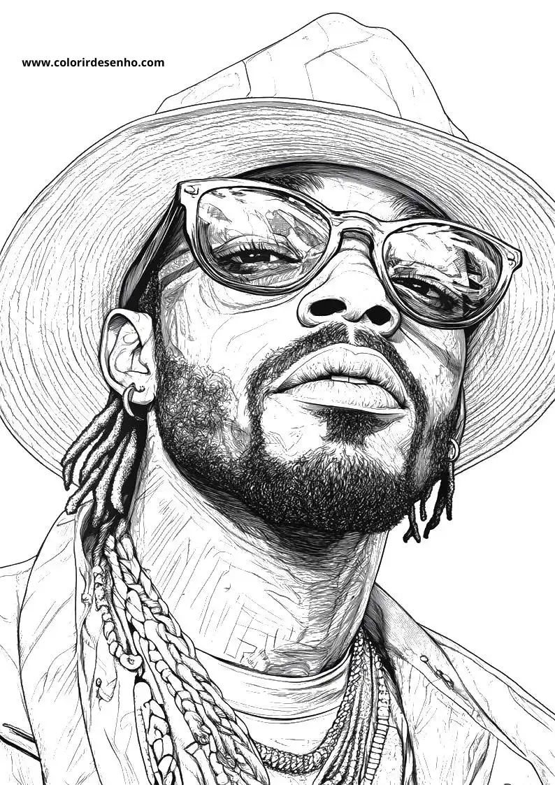 Hip Hop Drawing For Kids To Color 3