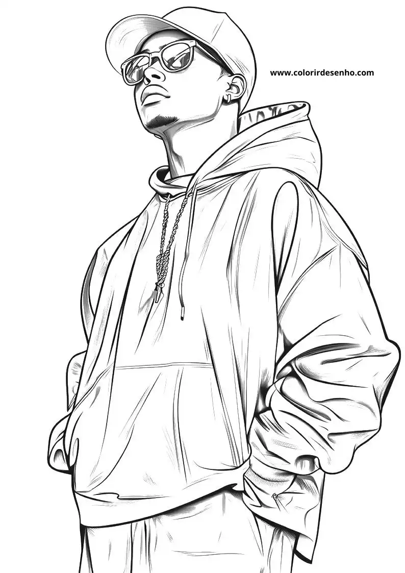 Hip Hop Free Printable Coloring Pages 2