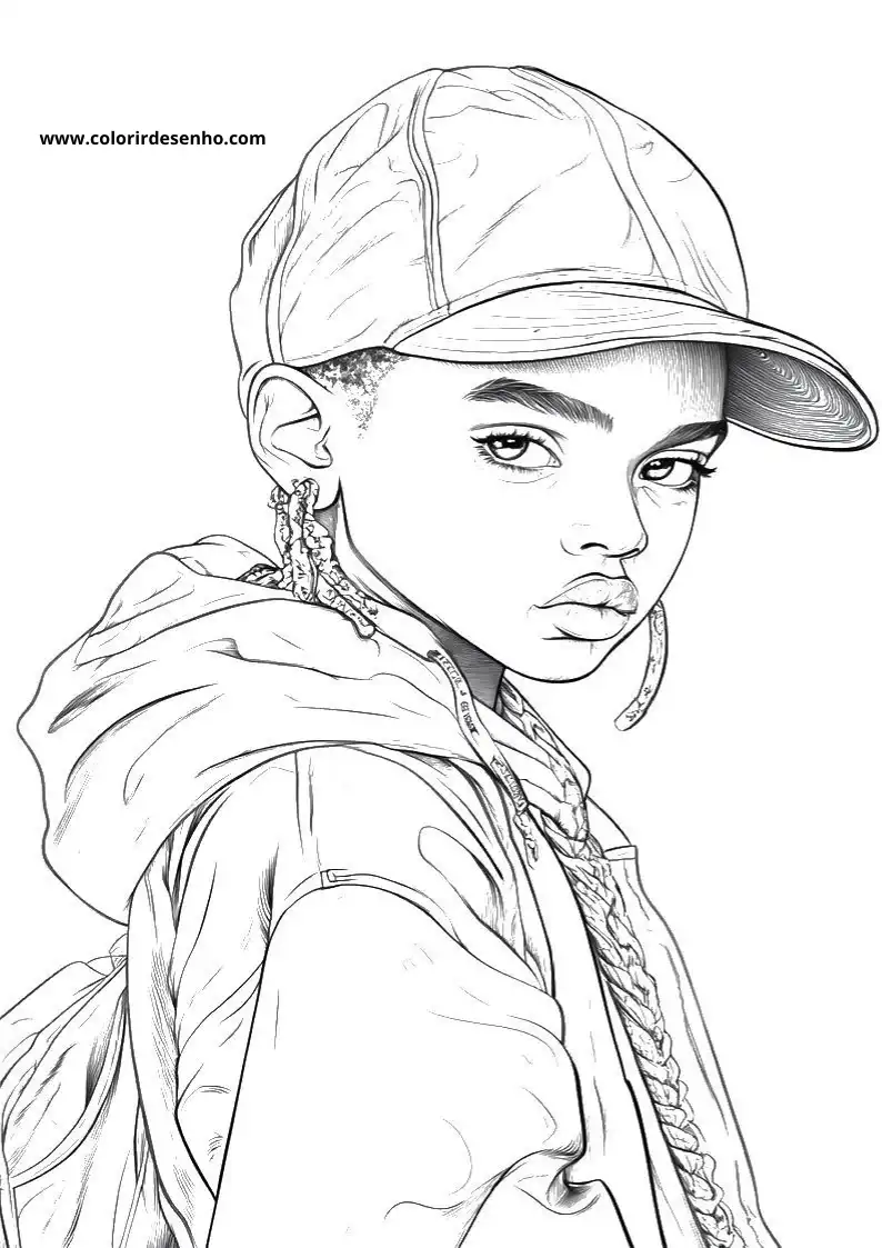 Hip Hop Free Printable Coloring Pages 7