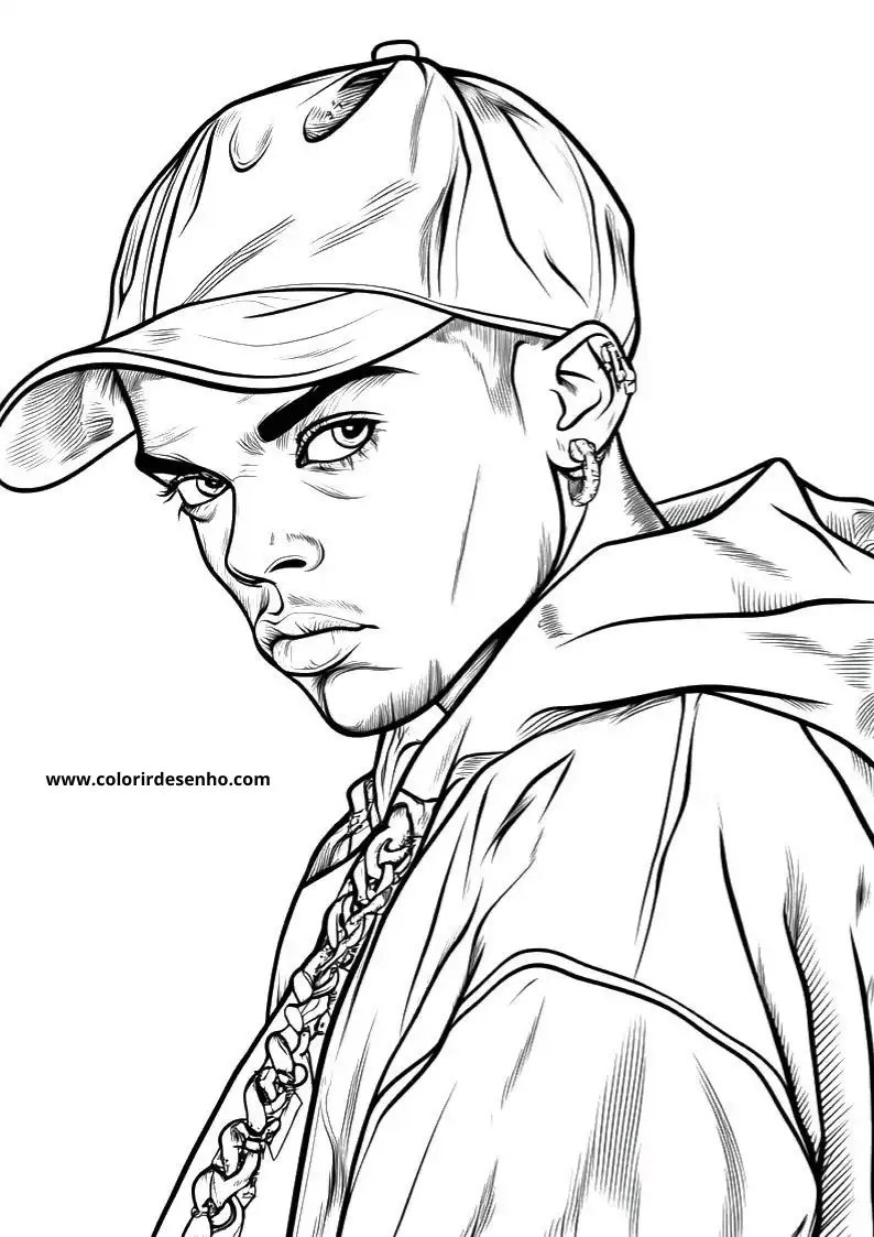 Hip Hop Free Printable Coloring Pages 8
