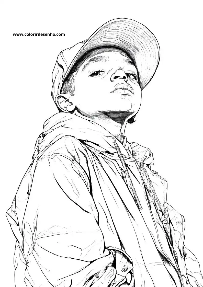 Hip Hop Picture Coloring Pages 1