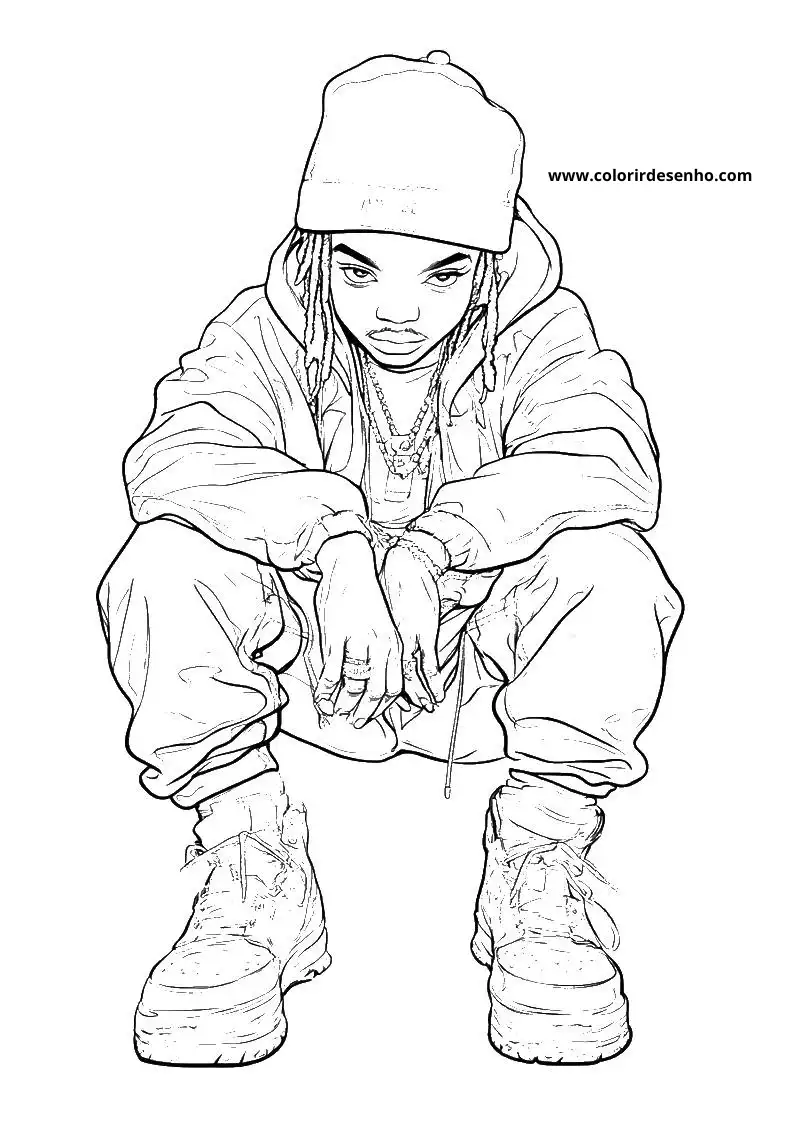 Hip Hop Picture Coloring Pages 10