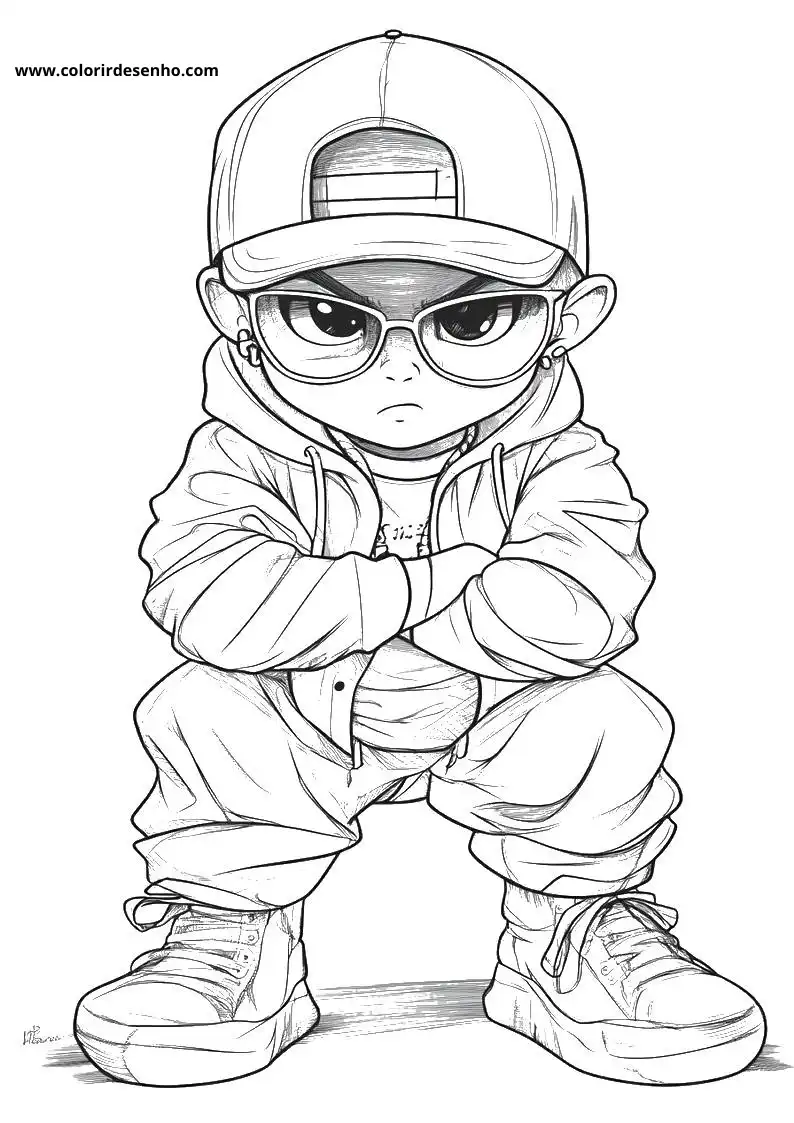 Hip Hop Picture Coloring Pages 11