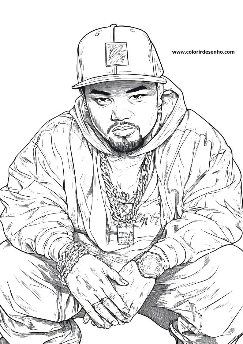 Hip Hop Picture Coloring Pages 3