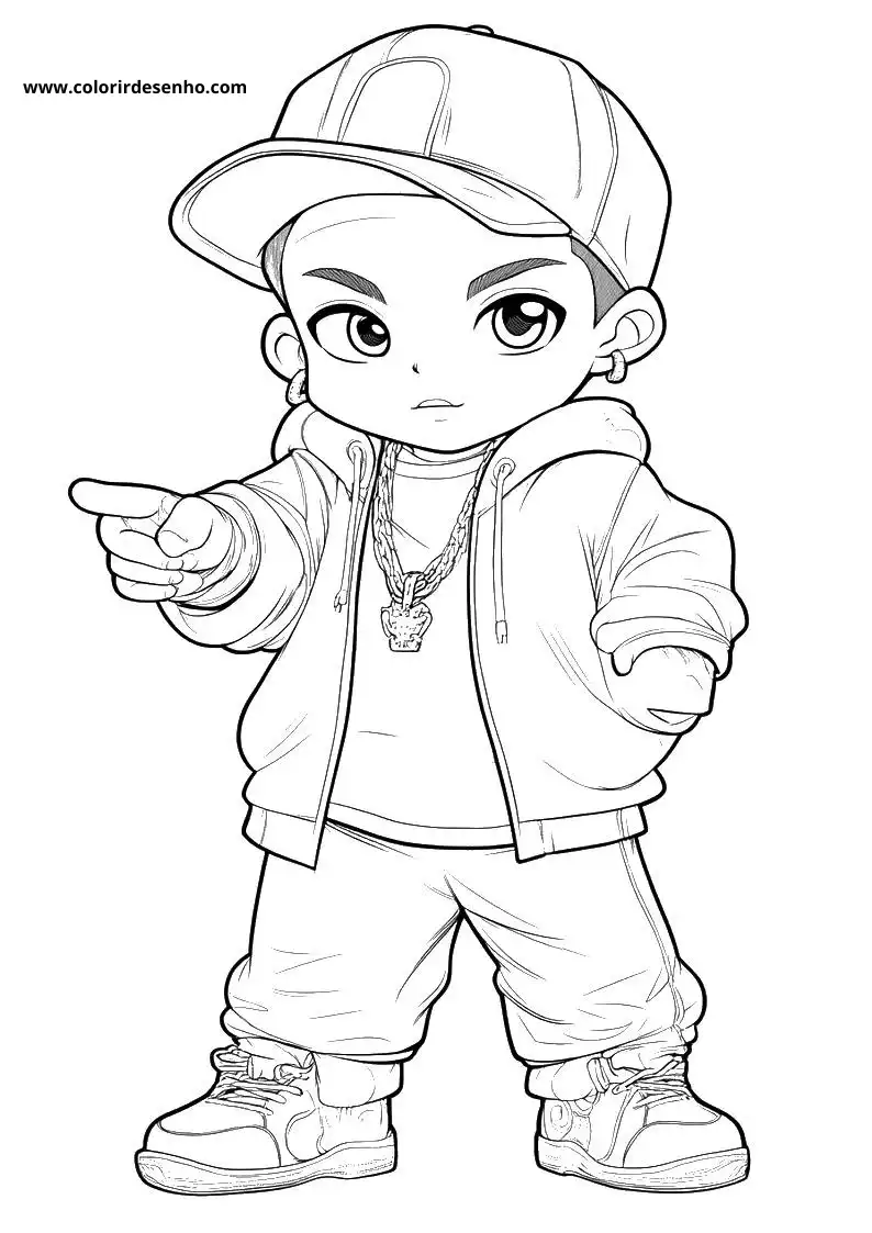Hip Hop Picture Coloring Pages 5