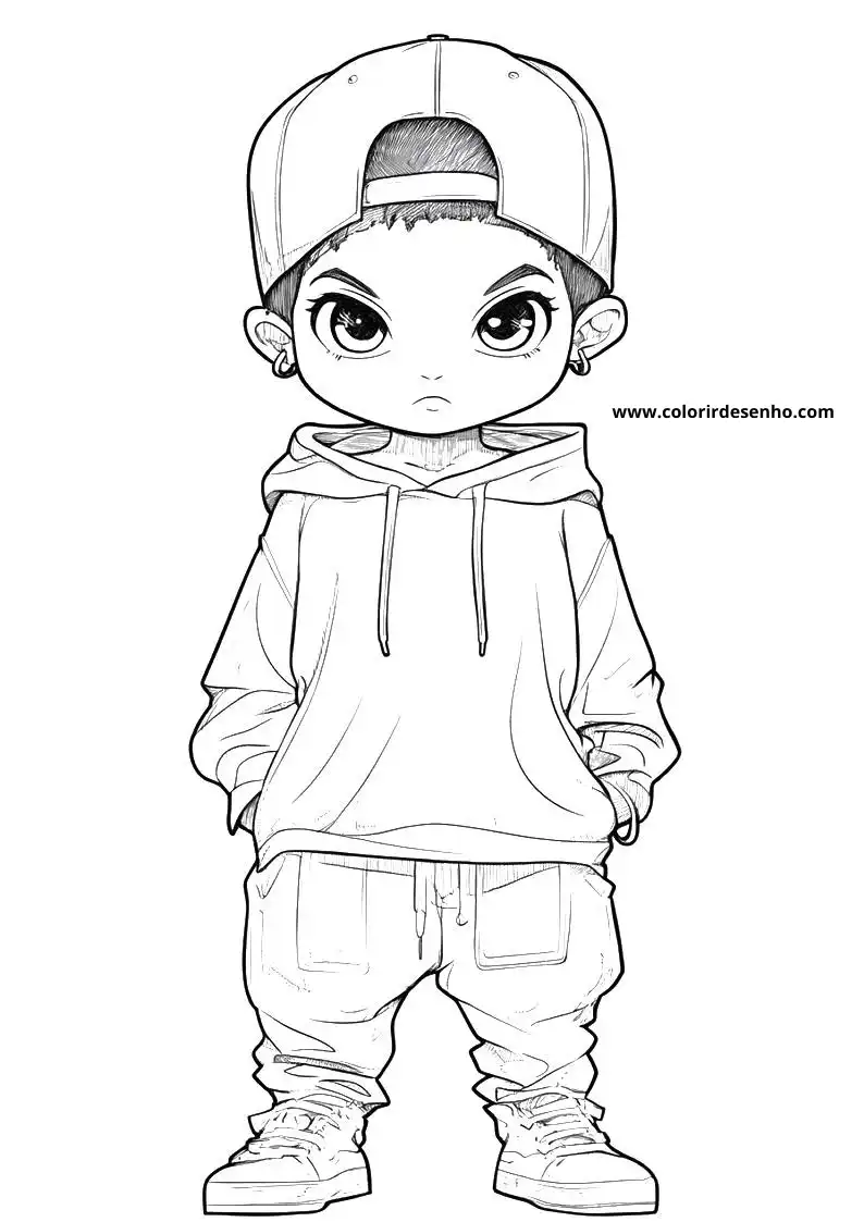 Hip Hop Picture Coloring Pages 6