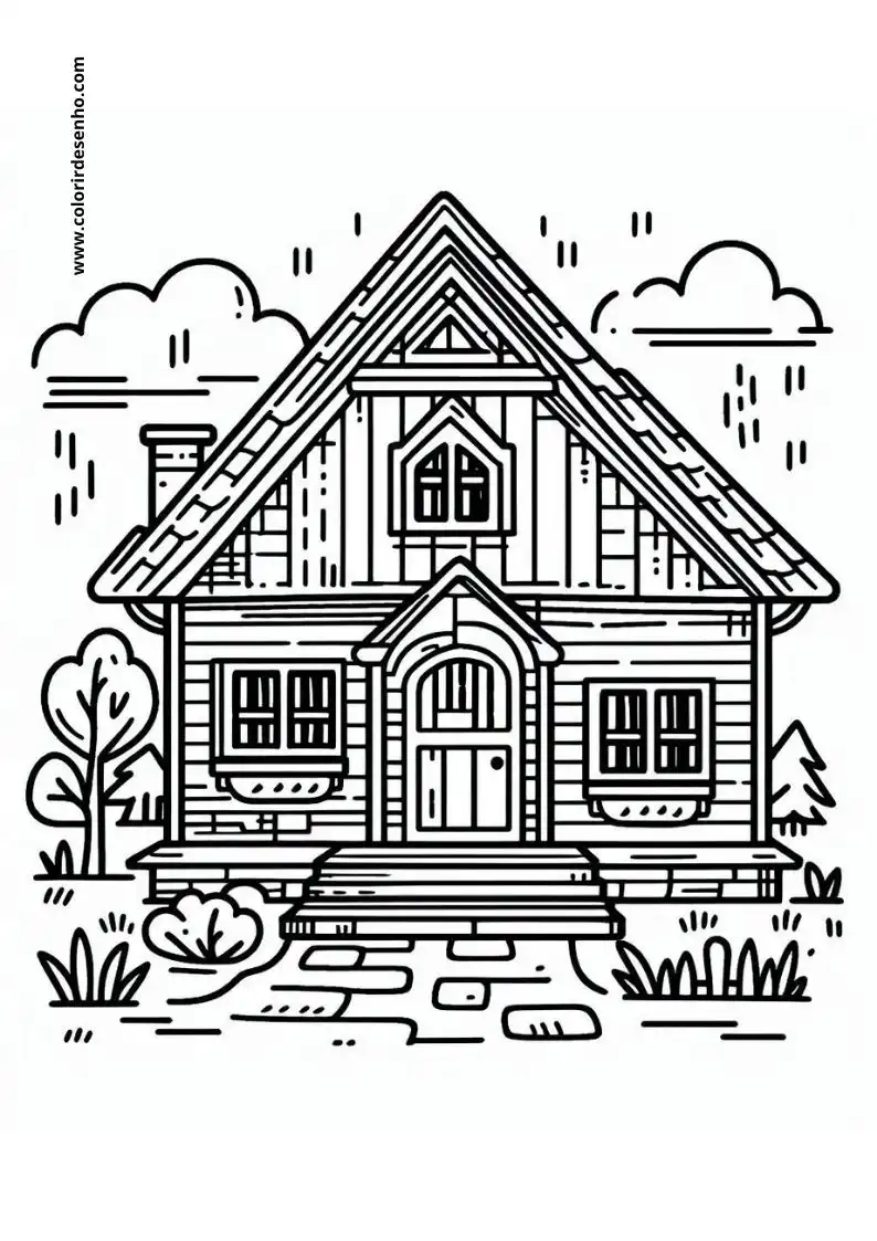 house has a quaint cottage like appearance with an ornate roof and decorative elements