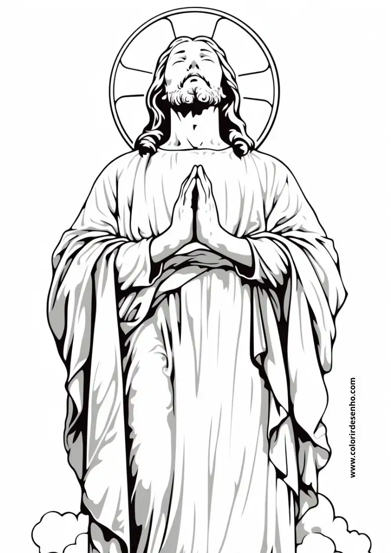 Jesus Christ Coloring Page Outline 9