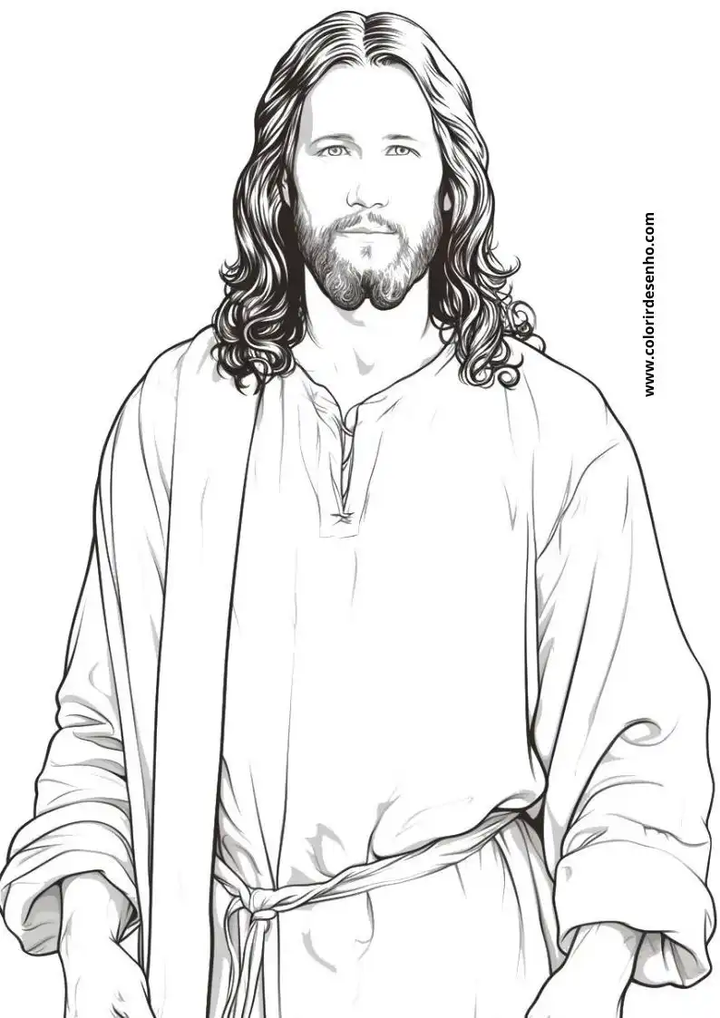 Jesus Christ Drawing For Kids To Color 8