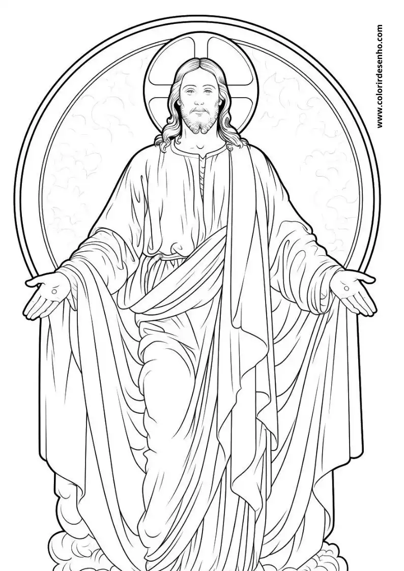 Jesus Christ Drawing For Kids To Color 9