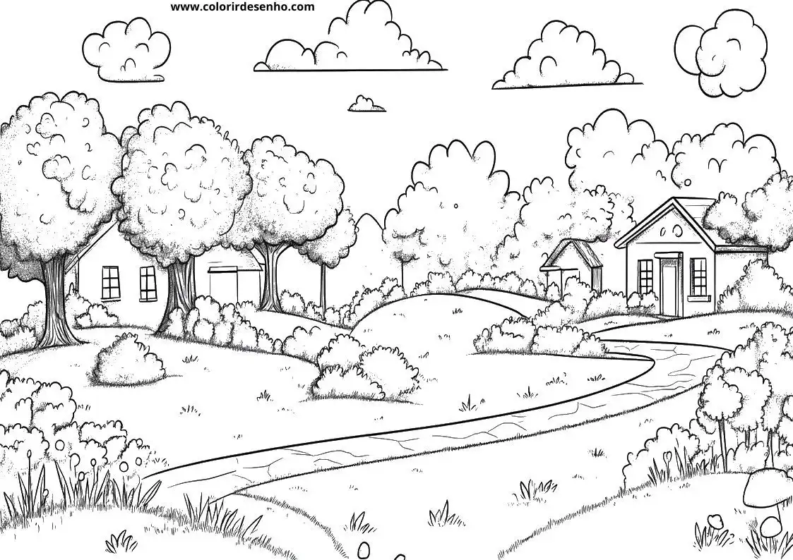 Landscape Coloring Pages 10