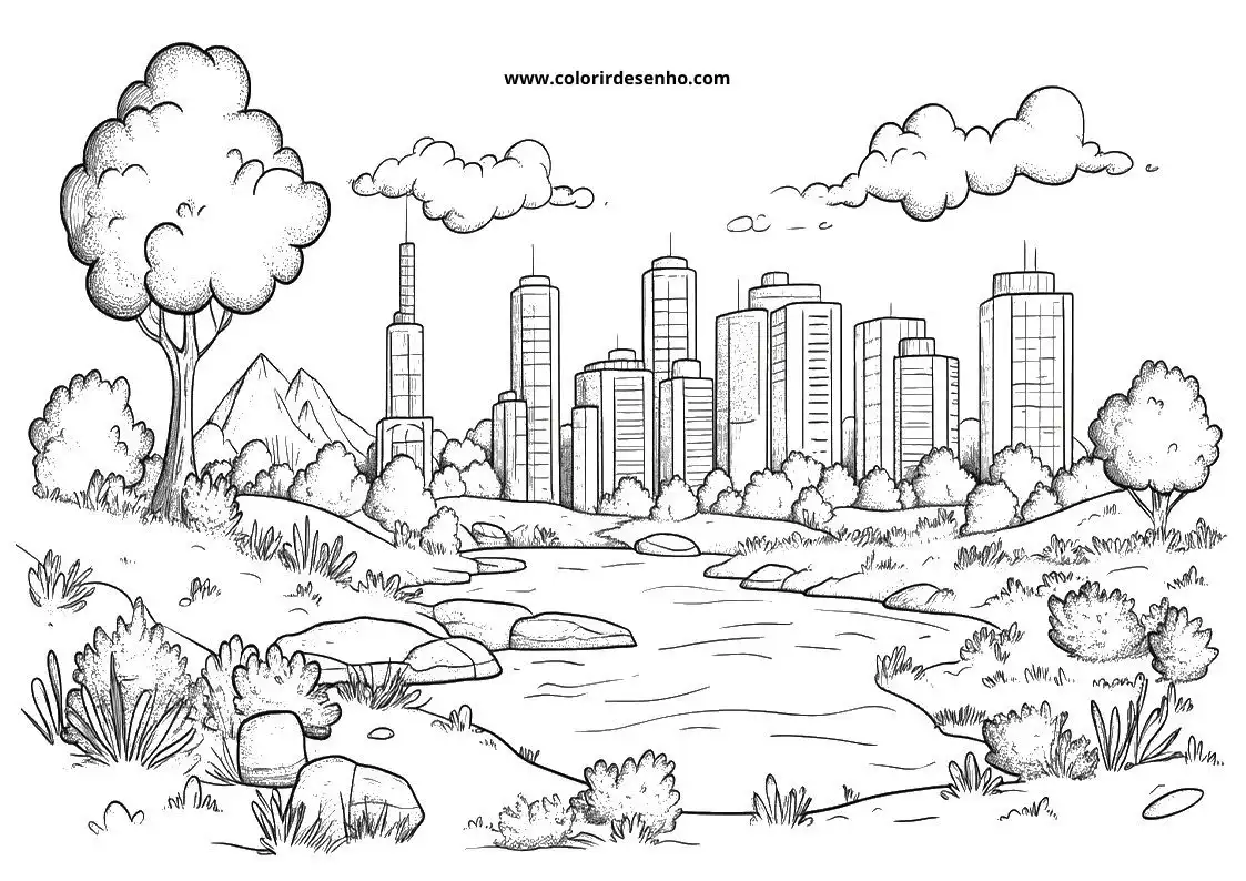 Landscape Coloring Sheet 1