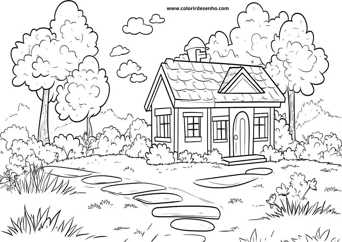 Landscape Coloring Sheet 5