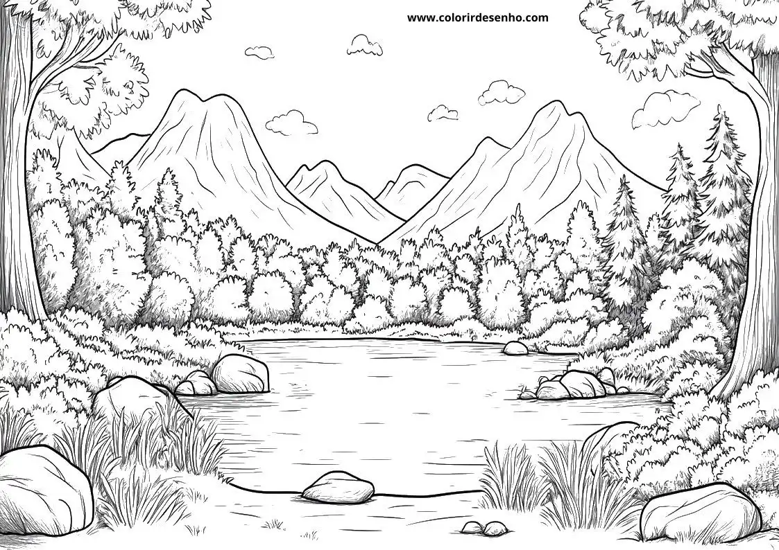 Landscape Free Printable Coloring Pages 1