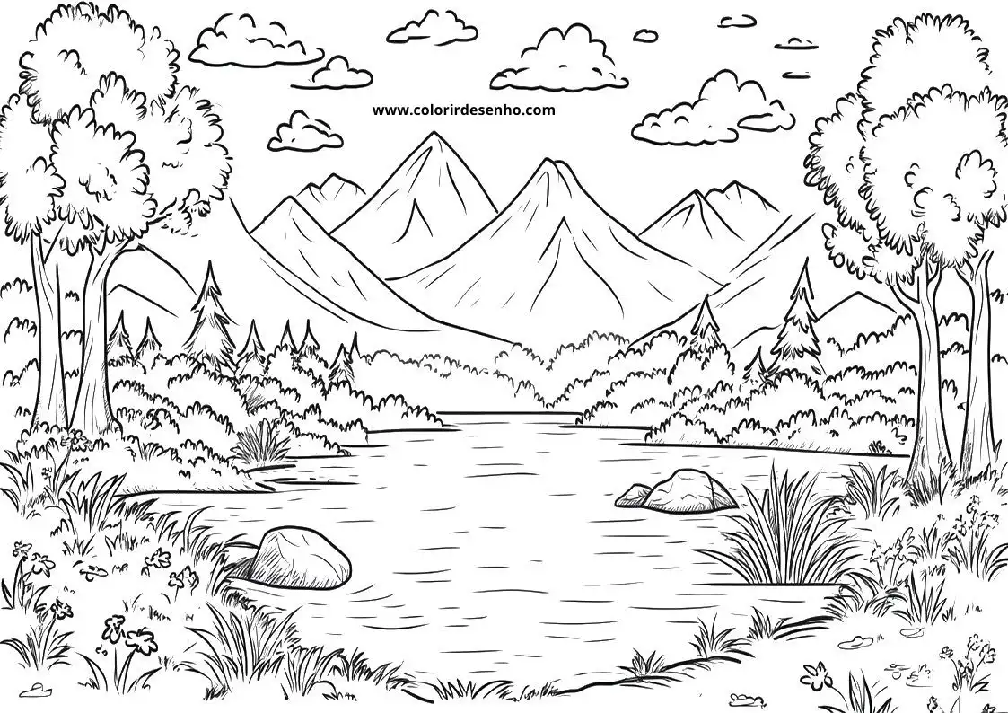 Landscape Picture Coloring Pages 1