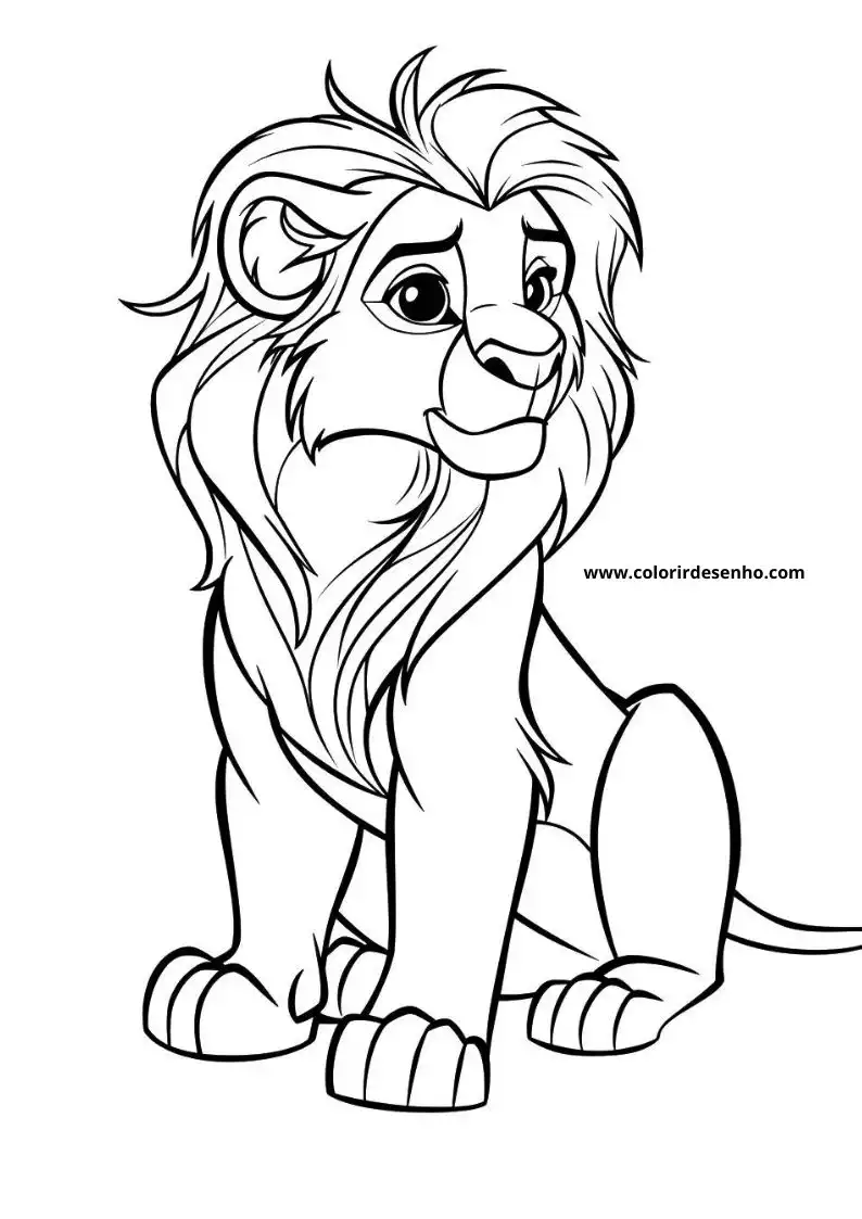 Lion Coloring Sheet 1