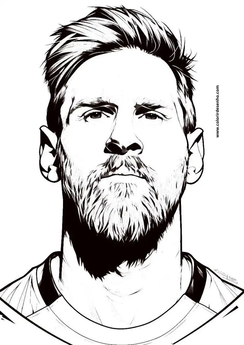 Lionel Messi Coloring Pages 3