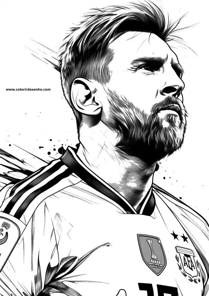 Lionel Messi Coloring Pages 4