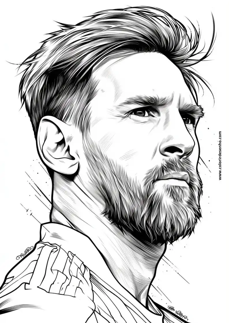 Lionel Messi Coloring Pages 6