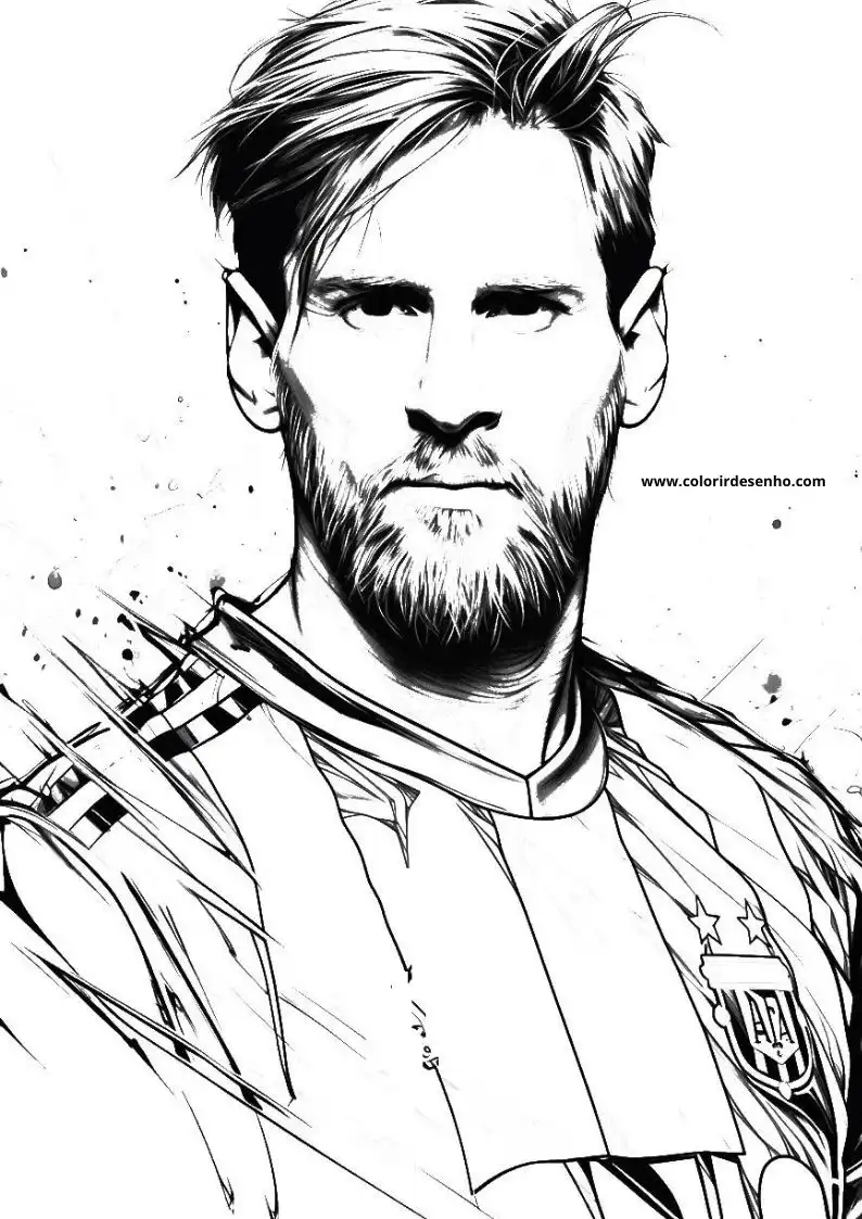 Lionel Messi Coloring Pages 7