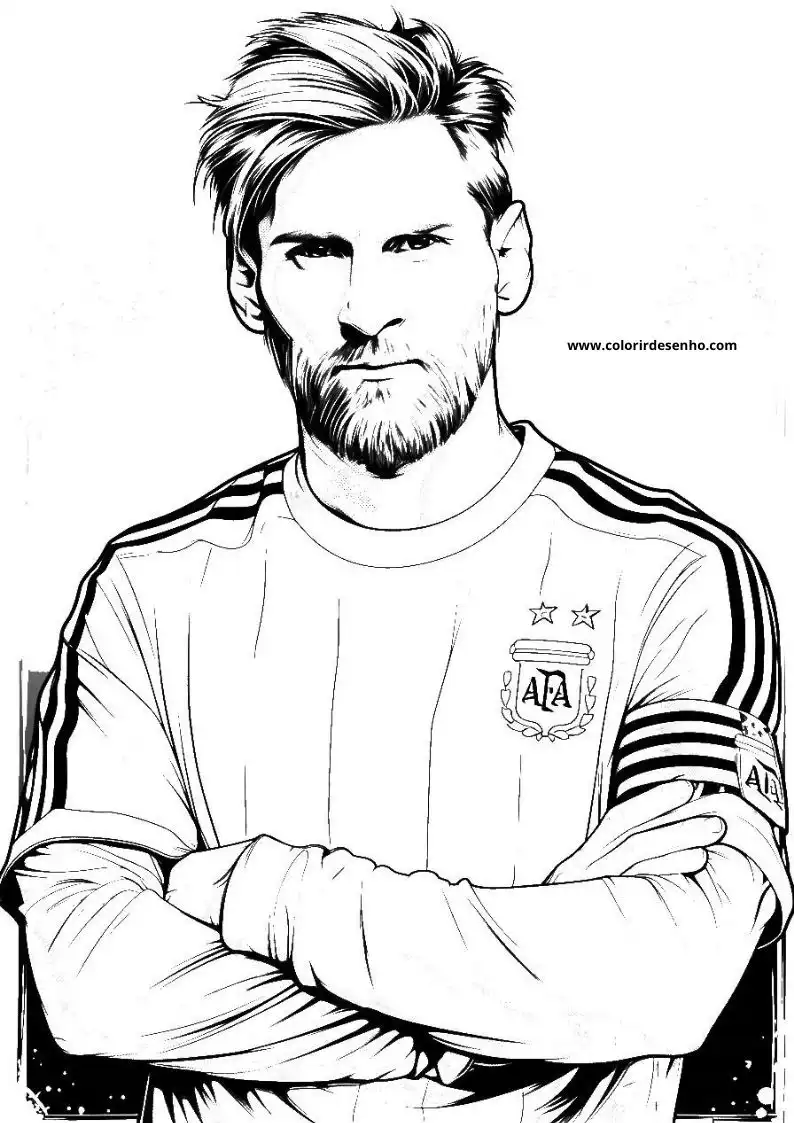 Lionel Messi Coloring Pages 8