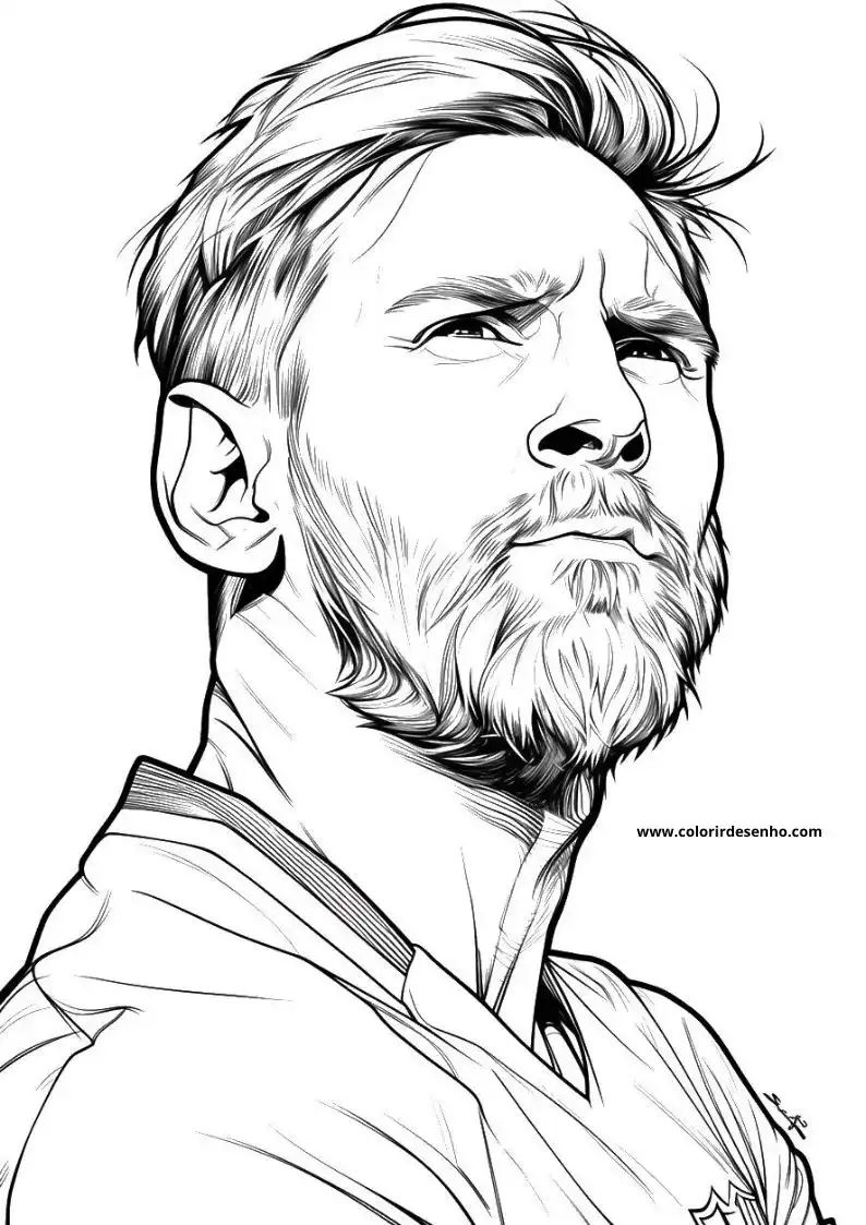Lionel Messi Coloring Pages For Kids And Adults 1