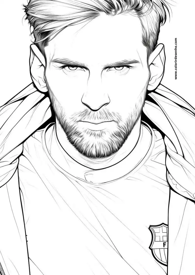 Lionel Messi Coloring Pages For Kids And Adults 2