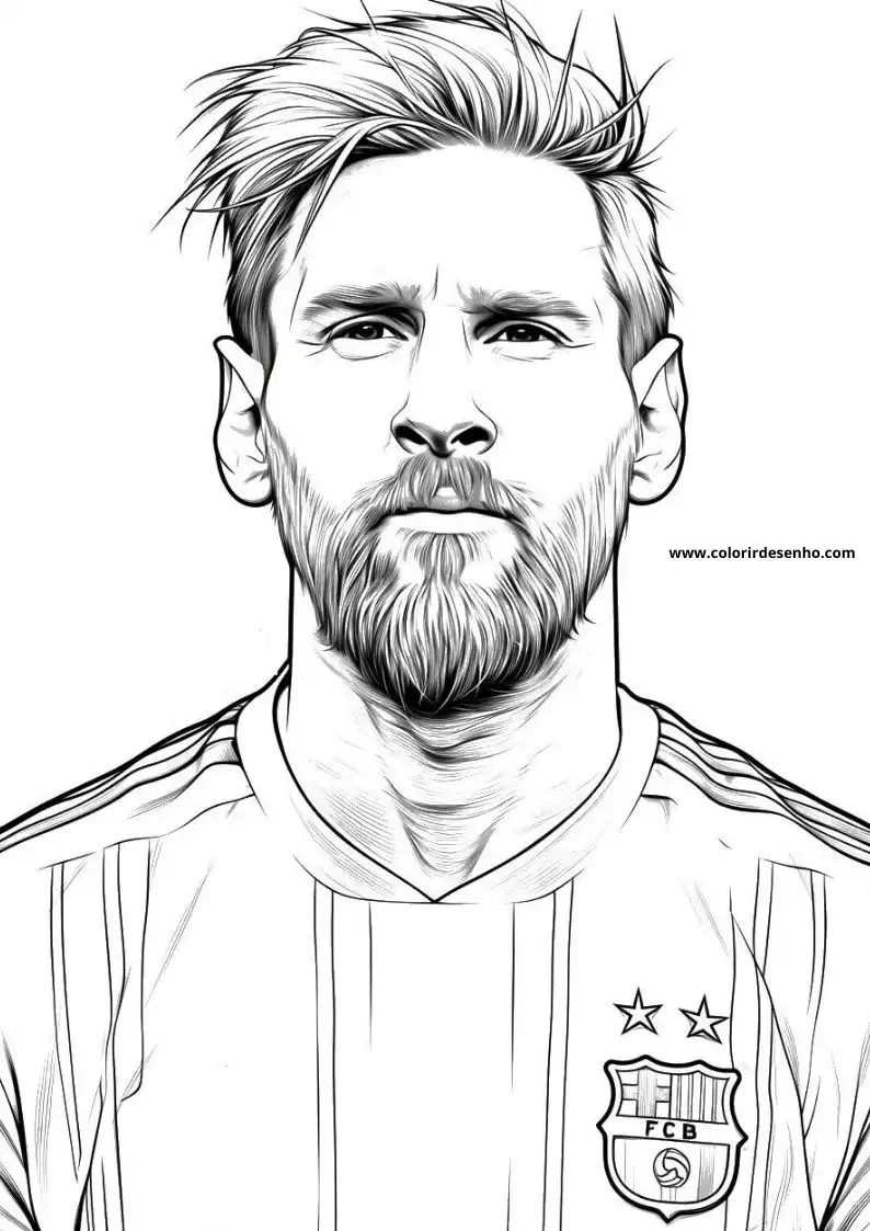 Lionel Messi Coloring Pages For Kids And Adults 3