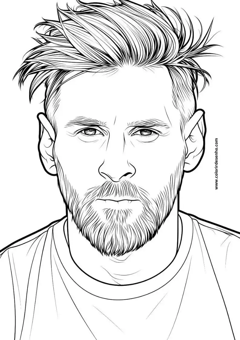 Lionel Messi Coloring Pages For Kids And Adults 4