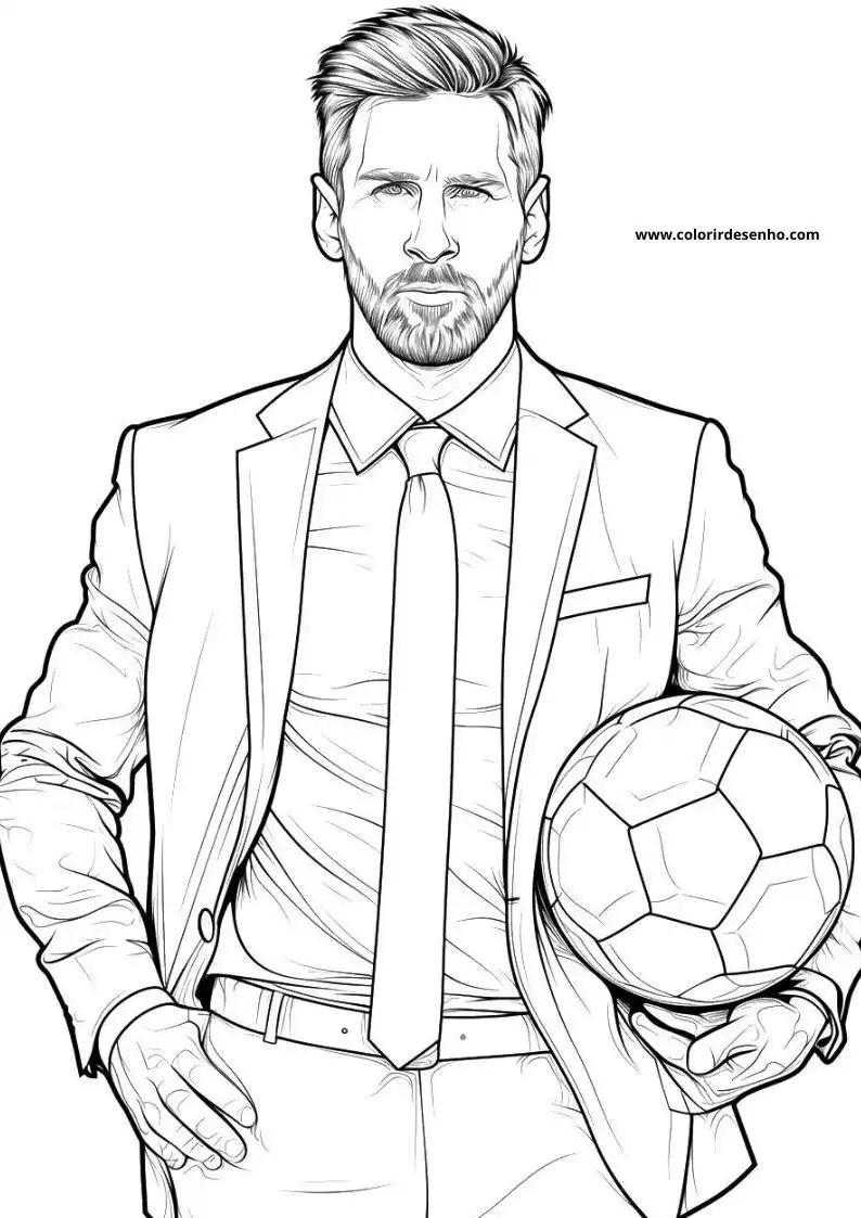 Lionel Messi Coloring Pages For Kids And Adults 5